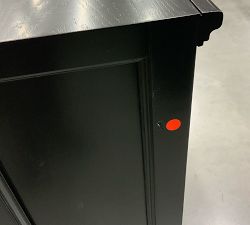 Open Box: Modular Bar Cabinet Base with Wood Doors (18") - Black