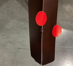 Open Box: Hayes Tufted Leather Dining Side Chair - Signature Chalk, Espresso Legs