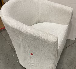 Open Box: Hyde Swivel Chair - Heathered Chenille Pebble