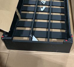 Open Box: Malibu Metal Platform Single Chaise Frame - Black