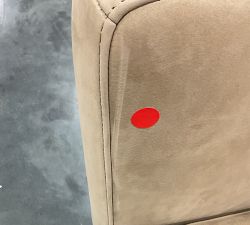 Open Box: Ayden Barrel Arm Leather Swivel Armchair (32") - Nubuck Wheat