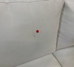 Open Box: Jake Grand Sofa (96" x 35"D), 3x3 - Performance Heathered Basketweave Ivory, Bronze