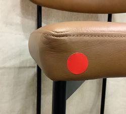 Open Box: Maison Leather Counter Stool (24") - Statesville Caramel, Antique Bronze