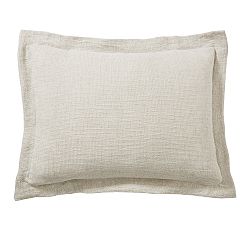 Open Box: Belgian Flax Linen Waffle Sham, Standard - Flax