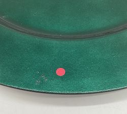 Open Box: Caterers Box Charger Plates, Set of 12 - Green