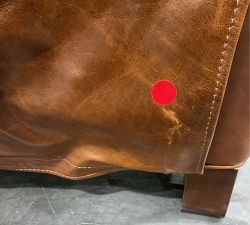 Open Box: Irving Roll Arm Leather Extra Tall Manual Recliner without Nailheads (43") - Statesville Molasses, Coffee