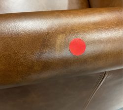 Open Box: Irving Roll Arm Leather Extra Tall Manual Recliner without Nailheads (43") - Statesville Molasses, Coffee