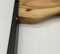 Open Box: Live Edge Teak Framed Wall Art (15" Sq) - Black