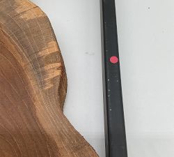 Open Box: Live Edge Teak Framed Wall Art (15" Sq) - Black