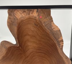 Open Box: Live Edge Teak Framed Wall Art (15" Sq) - Black