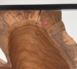 Open Box: Live Edge Teak Framed Wall Art (15" Sq) - Black