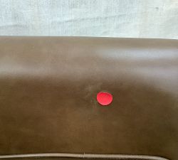 Open Box:Irving Roll Arm Leather Swivel Recliner without Nailheads - Statesville Toffee