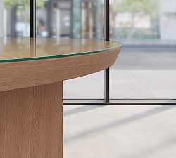 Dietrich Round Glass Communal Table Top