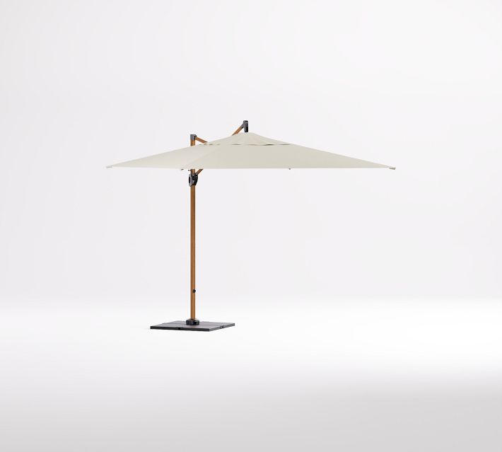 cream cantilever rectangular patio umbrella Domi Wood Grain- Pool Umbrella / 10'x13' a stylish and functional addition to your outdoor space ZLACUIU 10x13FT Cantilever Outdoor Patio