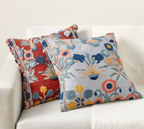Alice Embroidered Pillow Cover