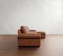 Big Sur Roll Arm Leather Chaise Sectional (115"&ndash;157")