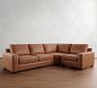 Big Sur Square Arm Leather 3-Piece Wedge Sectional (123")