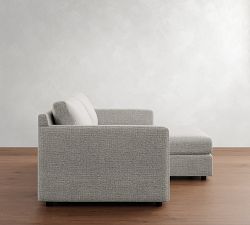 Pacifica Slim Arm Reversible Chaise Sectional (78"&ndash;88")