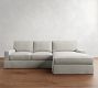 PB Comfort Square Arm Slipcovered Chaise Sectional (101"&ndash;126")