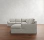 PB Comfort Square Arm Slipcovered L-Shaped Chaise Sectional (135")