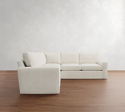 Pearce Square Arm Slipcovered 2-Piece L-Shaped Sectional (110")
