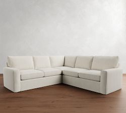 Pearce Square Arm Slipcovered 2-Piece L-Shaped Sectional (110")