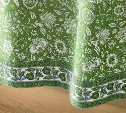 Tamara Block Print Organic Cotton Tablecloth