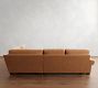 Turner Roll Arm Leather 3-Piece Wedge Sectional (119"&ndash; 124")