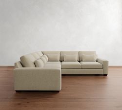 Big Sur Square Arm Deep Seat 3-Piece L-Shaped Sectional (120")
