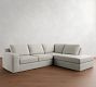 Big Sur Square Arm Slipcovered 3-Piece Bumper Sectional (114")