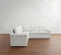 Cameron Roll Arm Slipcovered 3-Piece L-Shaped Wedge Sectional (109")