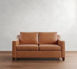 Cameron Slope Arm Leather Sofa (62"&ndash;97")