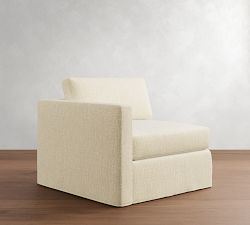 Build Your Own Carmel Slim Arm Slipcovered Sectional
