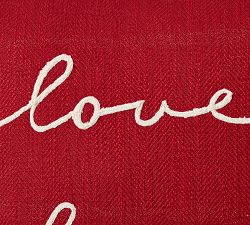 I Love You Embroidered Pillow Cover