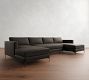 Jake Leather Double Chaise Sectional (145"&ndash;164")
