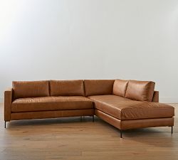 Jake Leather Return Bumper Sectional (108"-111")