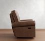 PB Comfort Roll Arm Leather Power Swivel Glider Recliner