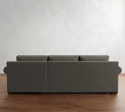 Shasta Roll Arm Trundle Chaise Sleeper Sectional (102")