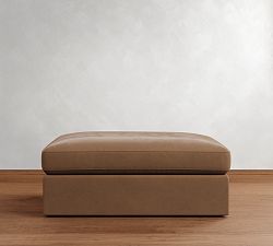 Westwood Slim Arm Leather Modular Sectional Ottoman