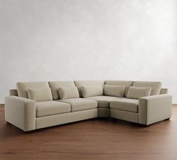 Big Sur Square Arm Deep Seat 3-Piece Wedge Sectional (129")