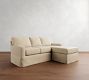 Buchanan Square Arm Slipcovered Reversible Chaise Sectional (84")