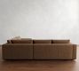 Carmel Wide Arm Leather 3-Piece Wedge Sectional (122")