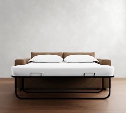 Carmel Wide Arm Leather Sleeper Sofa (86")