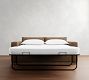 Carmel Wide Arm Leather Wood Base Sleeper Sofa (86")