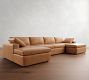 Dream Leather Double Chaise Sectional (154"&ndash;174")