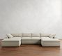 Dream Wood Base Double Chaise Sectional (154"&ndash;174")