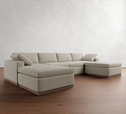 Dream Wood Base Modular 5-Piece Double Chaise Sectional (154")