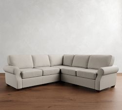 Fremont Roll Arm 3-Piece L-Shaped Sectional (96")