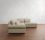 Big Sur Roll Arm Deep Seat 3-Piece Bumper Sectional (121")