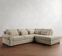 Big Sur Roll Arm Deep Seat 3-Piece Bumper Sectional (121")